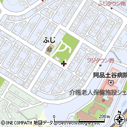 ふじタウン第１公園トイレ周辺の地図