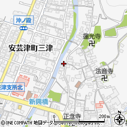 広島県東広島市安芸津町三津4309-2周辺の地図