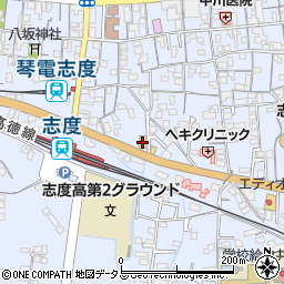 ガスト香川志度店周辺の地図