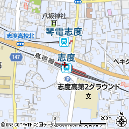 ＪＲ志度駅周辺の地図