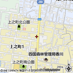 香川県高松市上之町1丁目4-17周辺の地図