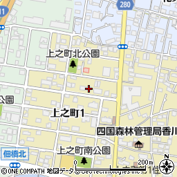 香川県高松市上之町1丁目4-28周辺の地図