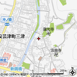 広島県東広島市安芸津町三津3599周辺の地図