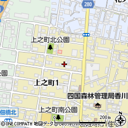 香川県高松市上之町1丁目4周辺の地図