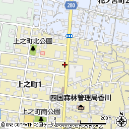 香川県高松市上之町1丁目4-16周辺の地図