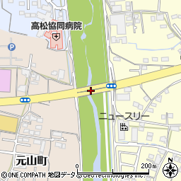 元山橋周辺の地図