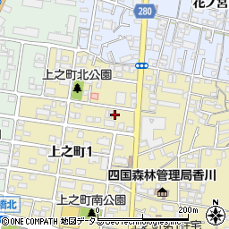 香川県高松市上之町1丁目4-11周辺の地図