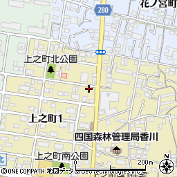 香川県高松市上之町1丁目4-13周辺の地図