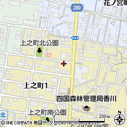 香川県高松市上之町1丁目4-12周辺の地図