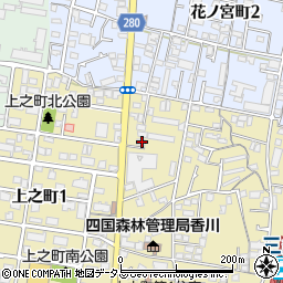 香川県高松市上之町2丁目1-47周辺の地図