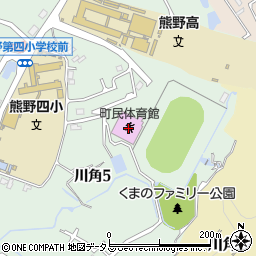 熊野町民体育館周辺の地図