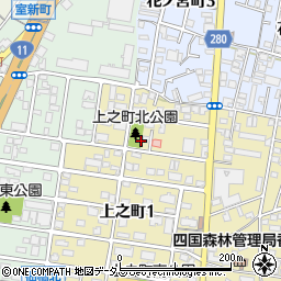香川県高松市上之町1丁目周辺の地図