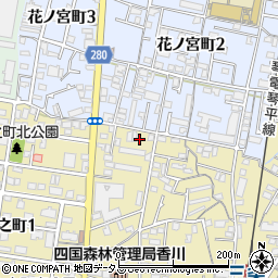 香川県高松市上之町2丁目1-9周辺の地図