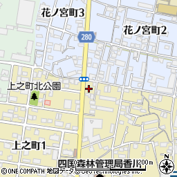香川県高松市上之町2丁目1-53周辺の地図