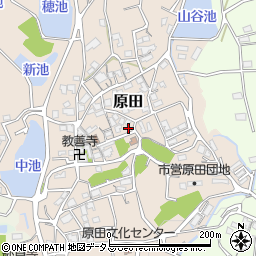 和歌山県橋本市原田周辺の地図