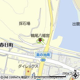 鶴尾八幡宮周辺の地図