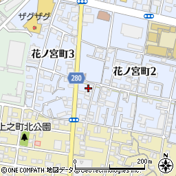 株式会社西日本ファーマシー　ＮＰ花の宮調剤薬局周辺の地図