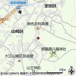 広島県尾道市因島中庄町釜田区382周辺の地図