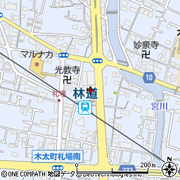 ＪＡ香川県木太周辺の地図