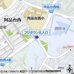 ふじタウン北入口周辺の地図