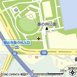 香川県坂出市番の州公園周辺の地図