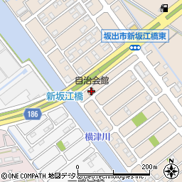 自治会館周辺の地図