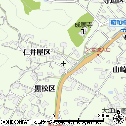 広島県尾道市因島中庄町仁井屋区周辺の地図