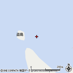 盗島周辺の地図