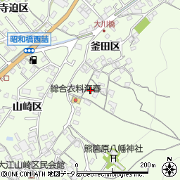 広島県尾道市因島中庄町釜田区315周辺の地図