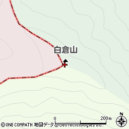 白倉山周辺の地図