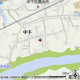和歌山県橋本市隅田町中下周辺の地図