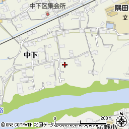 和歌山県橋本市隅田町中下196周辺の地図