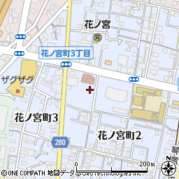 香川県高松市花ノ宮町周辺の地図