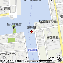 坂出市役所　港務所周辺の地図