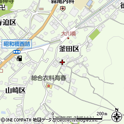 広島県尾道市因島中庄町釜田区298周辺の地図