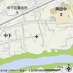 和歌山県橋本市隅田町中下182周辺の地図