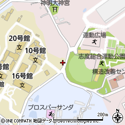 徳島文理大・音楽ホール口周辺の地図