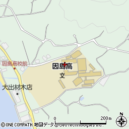 因島高等学校　定時制課程周辺の地図