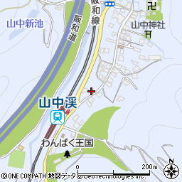 大阪府阪南市山中渓221周辺の地図