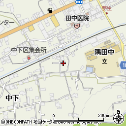 和歌山県橋本市隅田町中下75周辺の地図