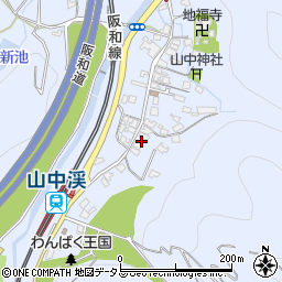 大阪府阪南市山中渓233周辺の地図