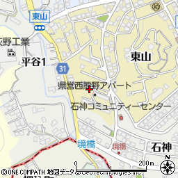 西熊野住宅周辺の地図
