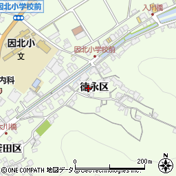 広島県尾道市因島中庄町徳永区43周辺の地図