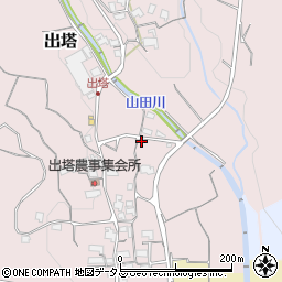 和歌山県橋本市出塔周辺の地図
