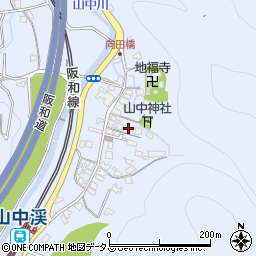 大阪府阪南市山中渓250周辺の地図