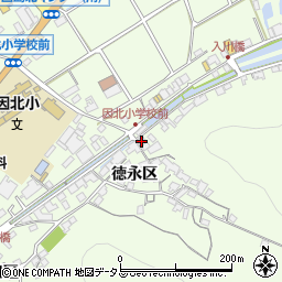 広島県尾道市因島中庄町徳永区40周辺の地図