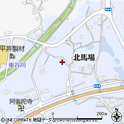 和歌山県橋本市北馬場周辺の地図