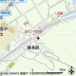 広島県尾道市因島中庄町徳永区39周辺の地図