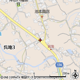 広島県安芸郡熊野町呉地周辺の地図