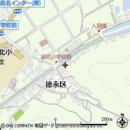 広島県尾道市因島中庄町徳永区38周辺の地図